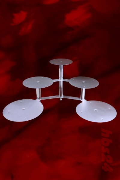 Aluminium Tortenständer V Form 3 stöckig 5 Tortenplatten - hbs24