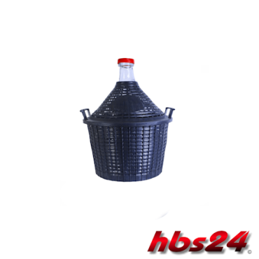 Weinballon Glasballon 10 L mit Kunststoffkorb