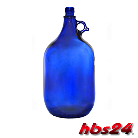 Glasballon Henkelflasche blau 5 Liter - hbs24