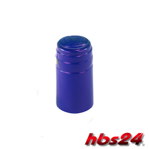 Anschrumpfkapseln blau matt mit Abriss - hbs24