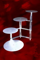 Alu Tortenständer 4 stufig Treppe - hbs24