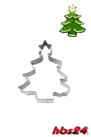 Ausstecher Ausstechform Weihnachtsbaum mit Stern - hbs24