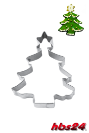 Tannenbaum mit Stern Weihnachten Ausstechform 9 cm - hbs24