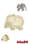 Ausstechform mit Auswerfer Elefant Kunststoff - hbs24