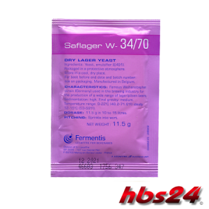 Fermentis trocken Bierhefe SafLager W34/70 11.5 g hbs24