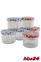 Einmachgläser Set 6 x 230 ml mit Schraubdeckel - hbs24