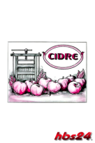 Flaschenbauchetiketten Cidre red 4043 - hbs24