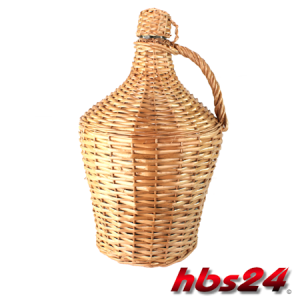 Demijohn glass balloons with willow plaited 15 Litre