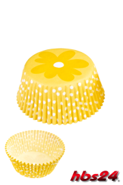 Papier Backförmchen Blume Gelb - hbs24