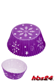 Papier Backförmchen Eiskristall Violett - hbs24