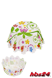 Papier Backförmchen Blumengarten - hbs24