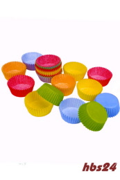 Papierbackförmchen farbig sortiert Mini - hbs24