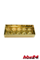 Pralinen Schachtel Gold rechteckig für 10 Pralinen - hbs24