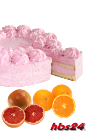 Beispiel Sahnetorte Pink Grapefruit - Orange - hbs24