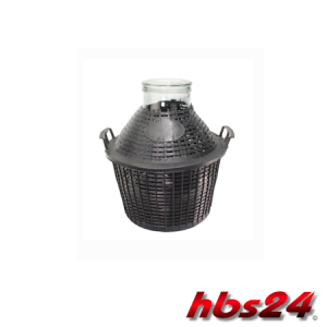 Demijohn with basket 5 l wide opening