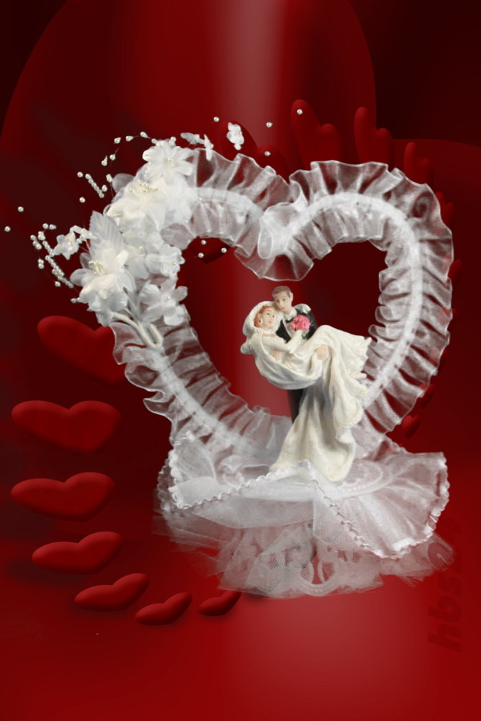 Brautpaar unter Herzbogen 8004-1
