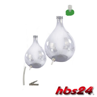 Glass balloon demijohn with plastic spout by hbs24