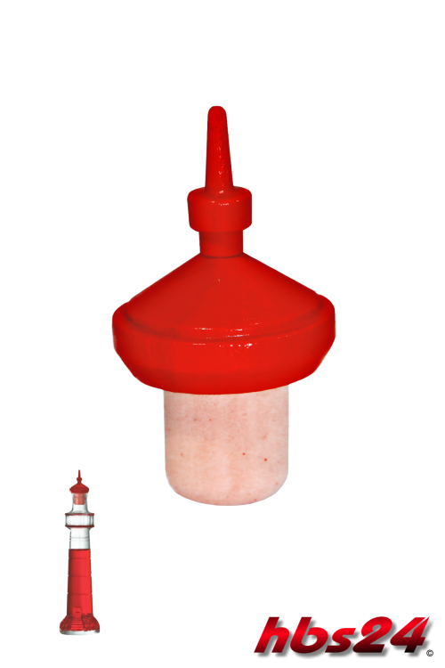 Zierkorken Leuchtturm rot