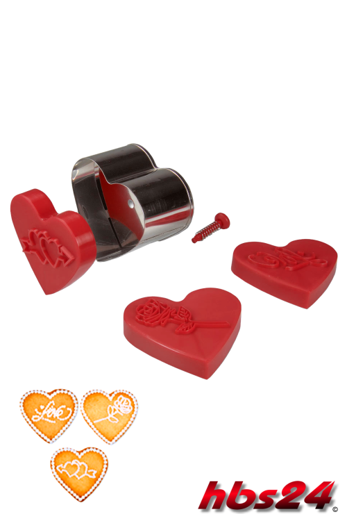 Ausstechformen Set Herzen Sweat Heart - 3er - hbs24