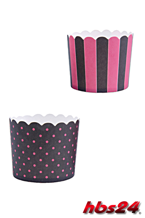 Cupcake Backform Mini Schwarz-Rosa - hbs24