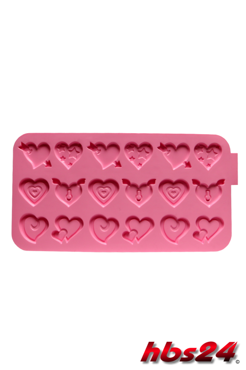 Silikon Pralinenform Herzen  - hbs24