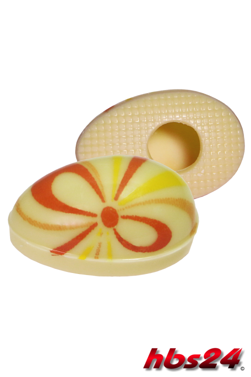 Pralinenhohlkörper Design Ei Schleife Edle weiße Schokolade - hbs24