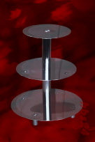 Tortenständer aus Edelstahl 3 Etagen Pyramide - hbs24