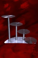 Tortenständer aus Edelstahl 4 Etagen Quer - hbs24