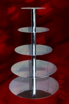Tortenständer aus Edelstahl 5 Etagen Pyramide - hbs24