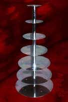 Tortenständer aus Edelstahl 7 Etagen Pyramide - hbs24