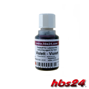 Lebensmittelfarbe flüssig purpur (violett) ab 25 ml - hbs24