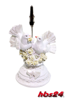 Kartenhalter weißes Taubenpaar - hbs24