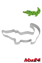 Krokodil Keks Ausstechform 9,5 cm - aus Edelstahl - hbs24