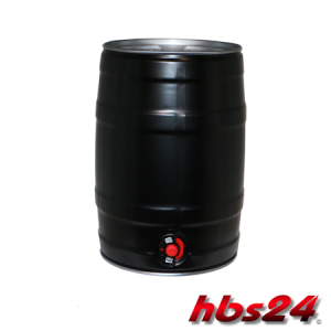 Partyfass Getränkefass 5 Liter Schwarz mit integriertem Zapfhahn by hbs24