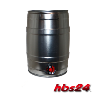 Partyfass Getränkefass 5 Liter Silber mit integriertem Zapfhahn by hbs24