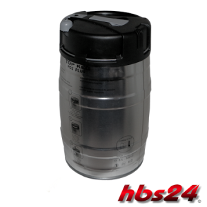 CO² Fass 5 Liter Silber/Schwarz/Grau mit CO²-Regelung und bedruckter Zapfanleitung by hbs24