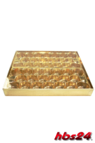 Pralinen Schachtel Gold Rechteckig für 40 Pralinen - hbs24