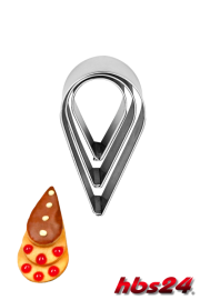 Terrassen Plätzchen Ausstecher Set Tropfen glatt - hbs24