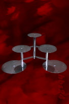 Tortenstaender mit 5 Platten V Edelstahl - hbs24