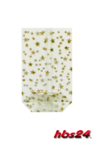 Zellglas Bodenbeutel 95 x 160 mm Gold Sterne - hbs24